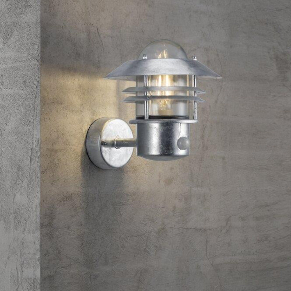 Buy Security Wall Lights Australia Blokhus 1 Light Wall Light With Sensor Galvanized - 25031031