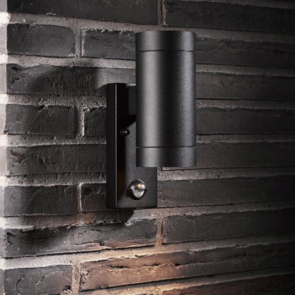 Buy Security Wall Lights Australia Tin Maxi Sensor 2 Light Wall Light Black - 21519103