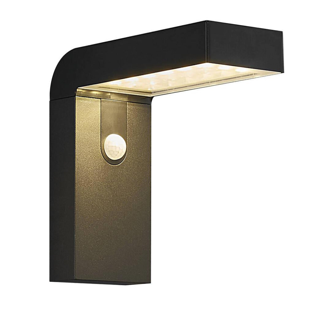 Buy Security Wall Lights Australia Alya Solar LED Wall Light With Sensor Black - 2118231003