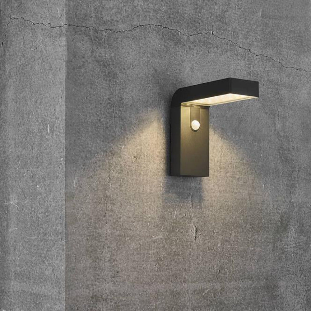 Buy Security Wall Lights Australia Alya Solar LED Wall Light With Sensor Black - 2118231003