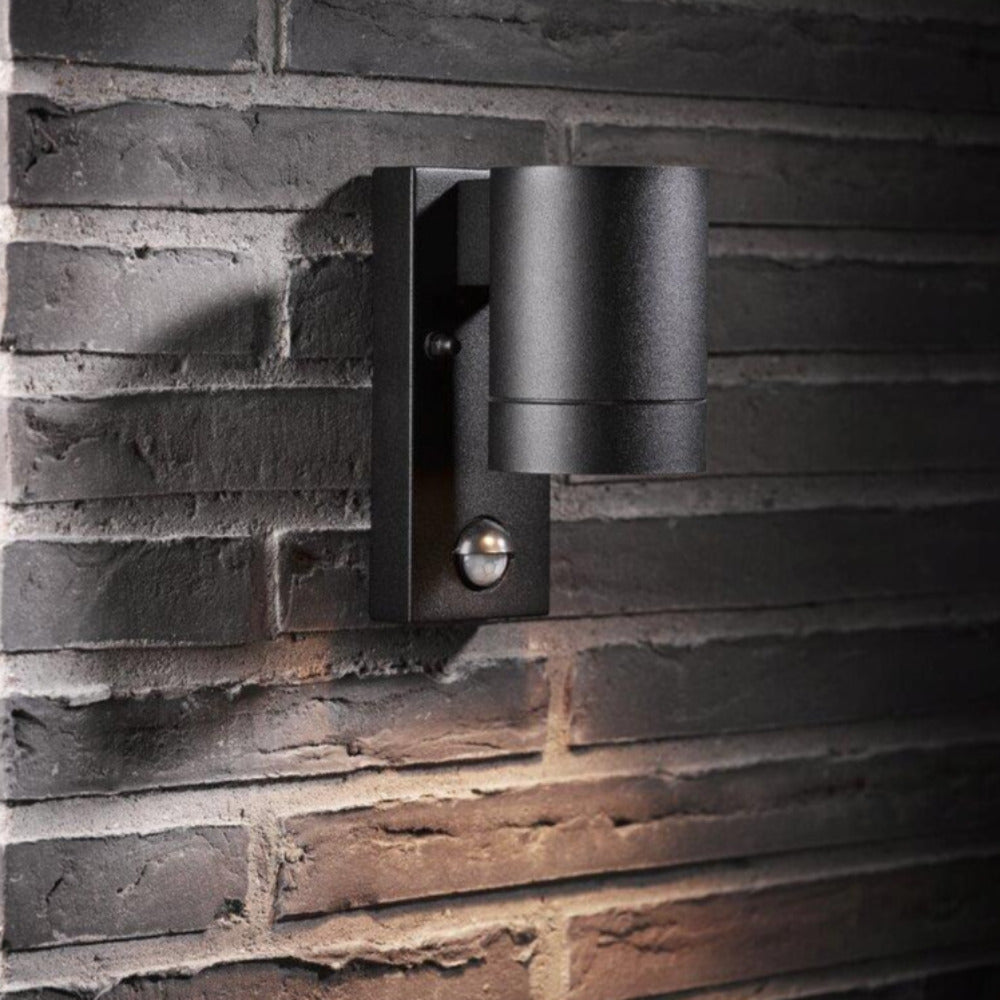Buy Security Wall Lights Australia Tin Maxi Sensor 1 Light Wall Light Black - 21509103