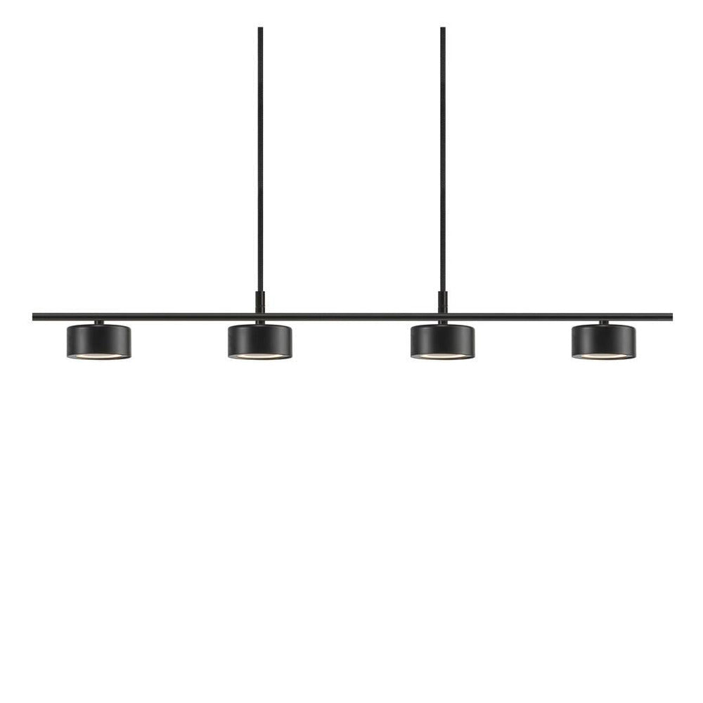 Clyde 4 Light LED Island Pendant Black - 2010813003