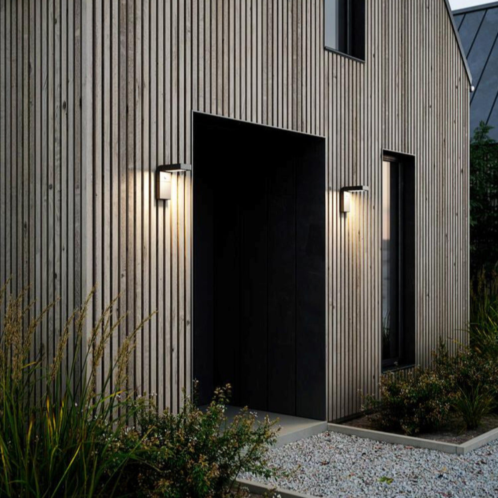 Buy Security Wall Lights Australia Alya Solar LED Wall Light With Sensor Black - 2118231003