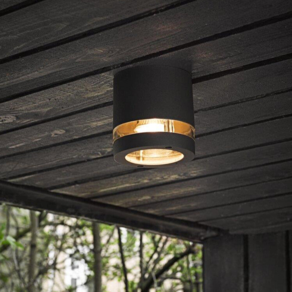 Buy Outdoor Close To Ceiling Lights Australia Focus 1 Light Outdoor Ceiling Light Black - 874223