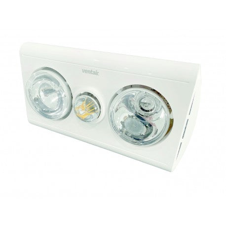 Buy 3 In 1 Bathroom Heaters Australia Klein 2 Bathroom Heat Exhaust Side Duct 2 Light White- H2W
