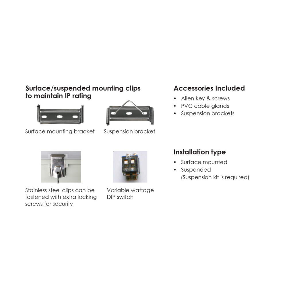 Buy LED Batten Lights Australia KEW SL9721 Weatherproof LED Batten 20W 5000K IP65 - SL9721/20W DL