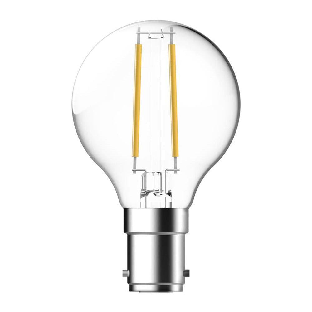 Buy LED Filament Globes Australia Fancy Round LED Filament Globe SBC 240V 4.8W Clear Glass 2700K - 65928