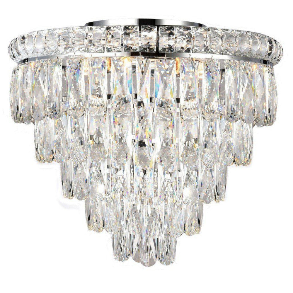 Buy Flush Mount Lights Australia Emporia 5 Light Crystal Flush Mount Chrome - 1001178