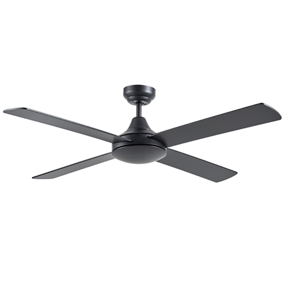 Buy DC Ceiling Fans Australia Four Seasons Link 48" 4 Blade DC Remote Control Ceiling Fan Matt Black - FSLDC124MR