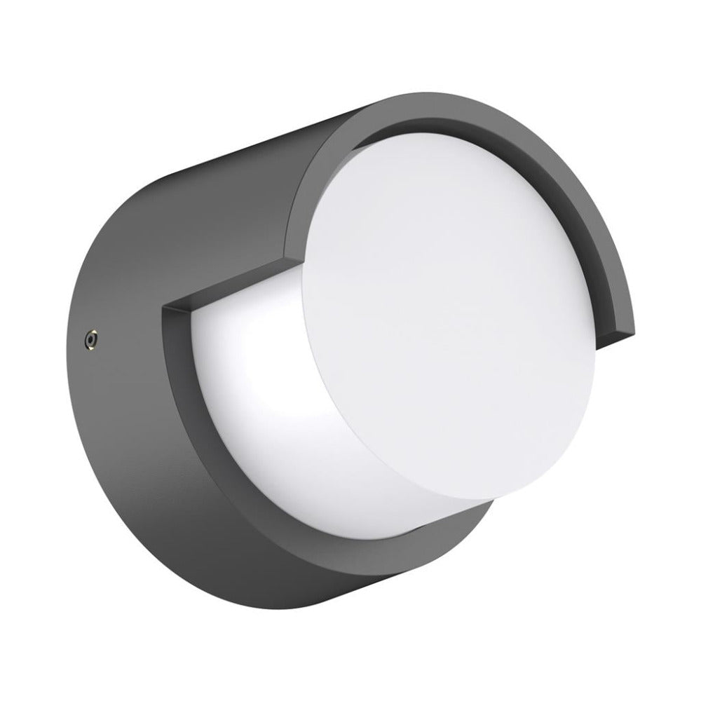 Buy Exterior Wall Lights Australia Livi Round Exterior Wall Light 5W Dark Grey 3CCT - 22690