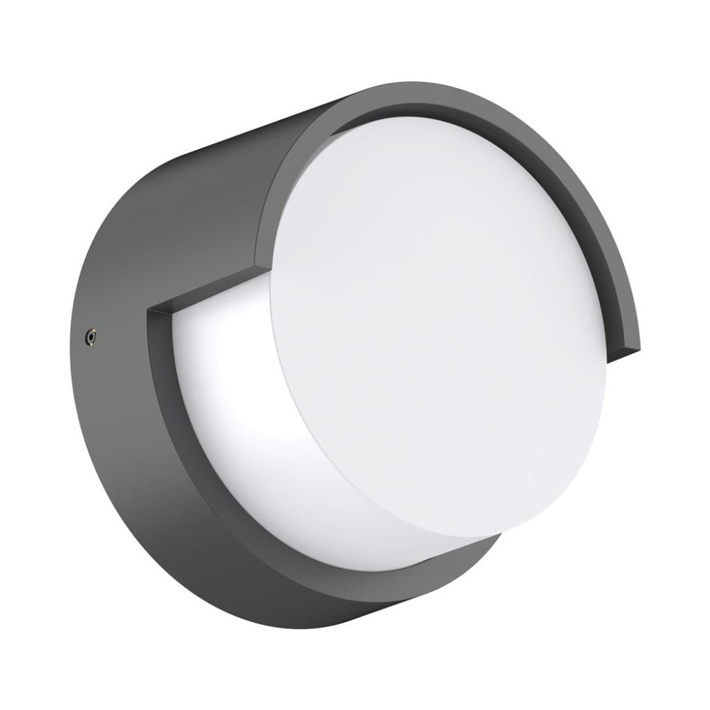 Buy Exterior Wall Lights Australia Livi Round Exterior Wall Light 8W Dark Grey 3CCT - 22693