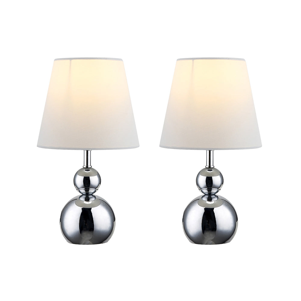Buy Table Lamps Australia Hulu Set of 2 Table Lamp 2 Lights White Fabric - LL-27-0230W