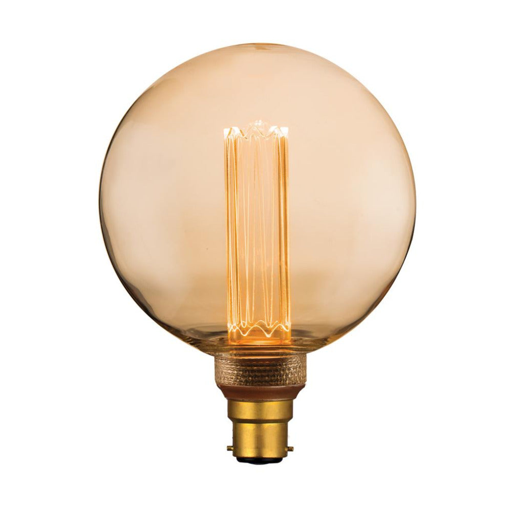 Buy LED Filament Globes Australia G125 Retro LED Filament Globe BC 240V 3.5W Amber 1800K - 65958