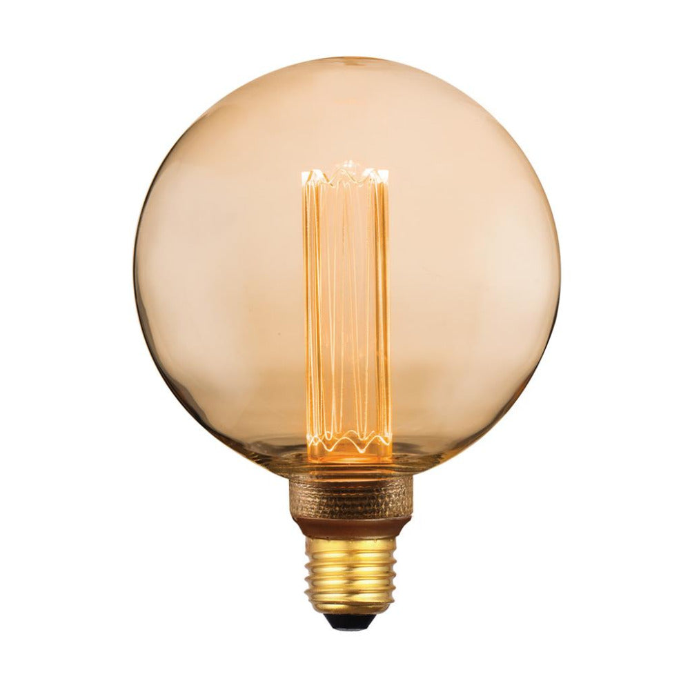 Buy LED Filament Globes Australia G125 Retro LED Filament Globe ES 240V 3.5W Amber 1800K - 65959