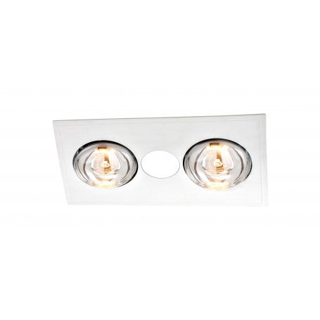 Buy 3 In 1 Bathroom Heaters Australia MYKA 2 Slimline 3 in 1 Heat Lamp Side ducted exhaust With LED White- M2HDLXWH