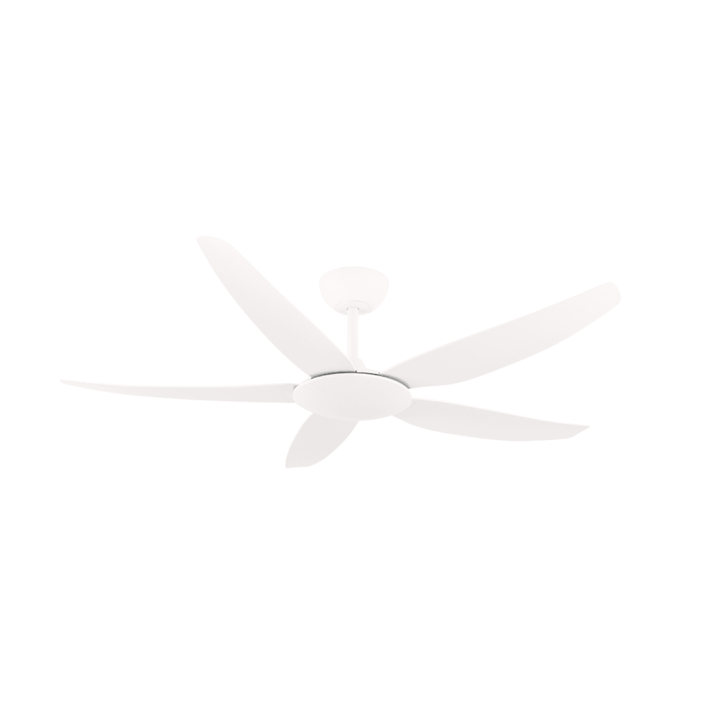 Buy DC Ceiling Fans Australia AMARI DC Ceiling Fan 56" Matt White Moulded ABS Blade - 21723/05
