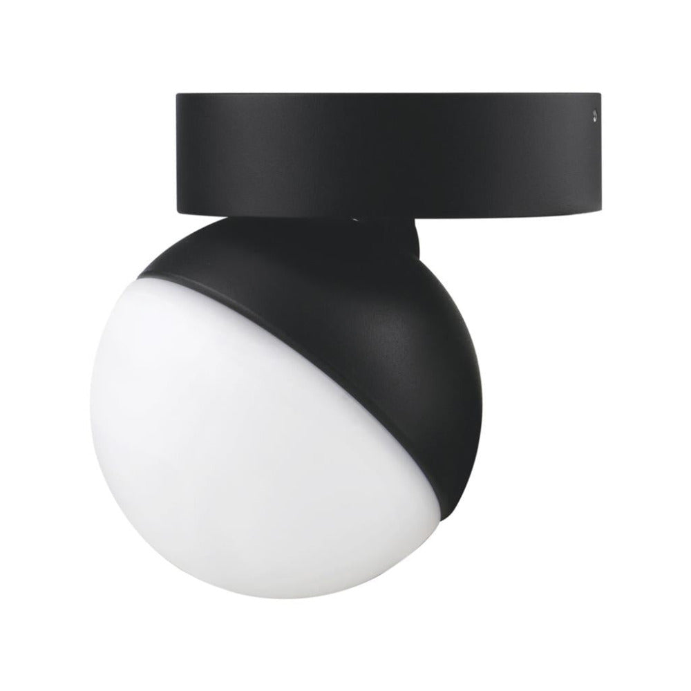 Moon Flush Mount Light Opal Black 3CCT - 22814