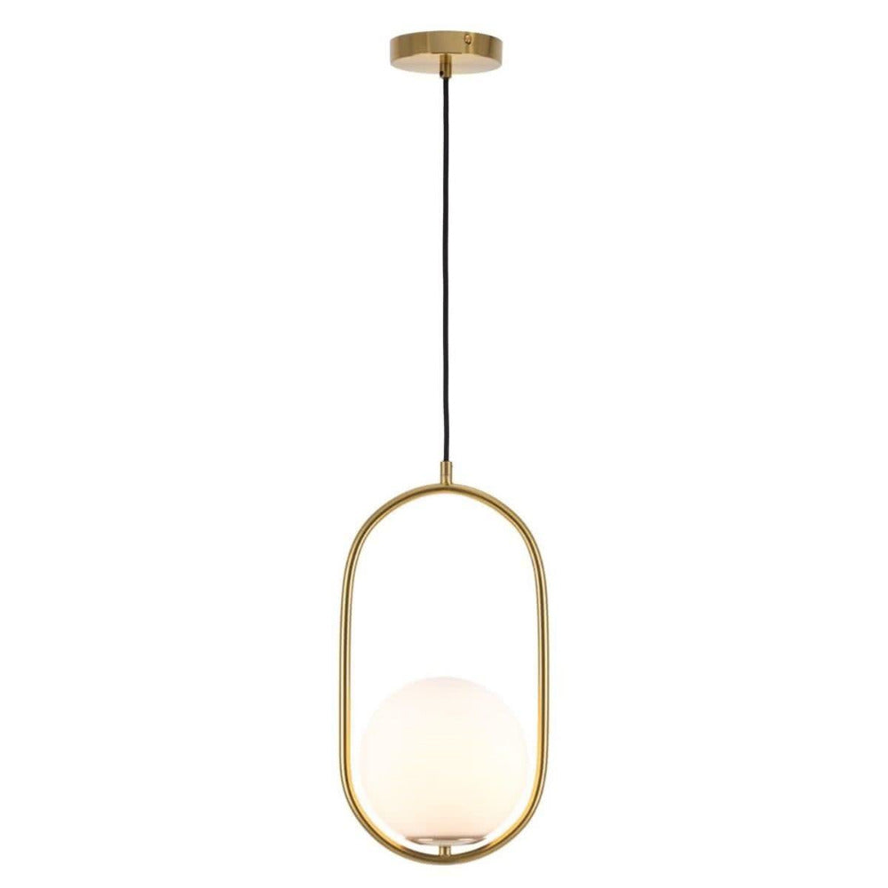 Buy Pendant lights australia - Ava 1 Light Pendant Brushed Brass - MPL505BRS