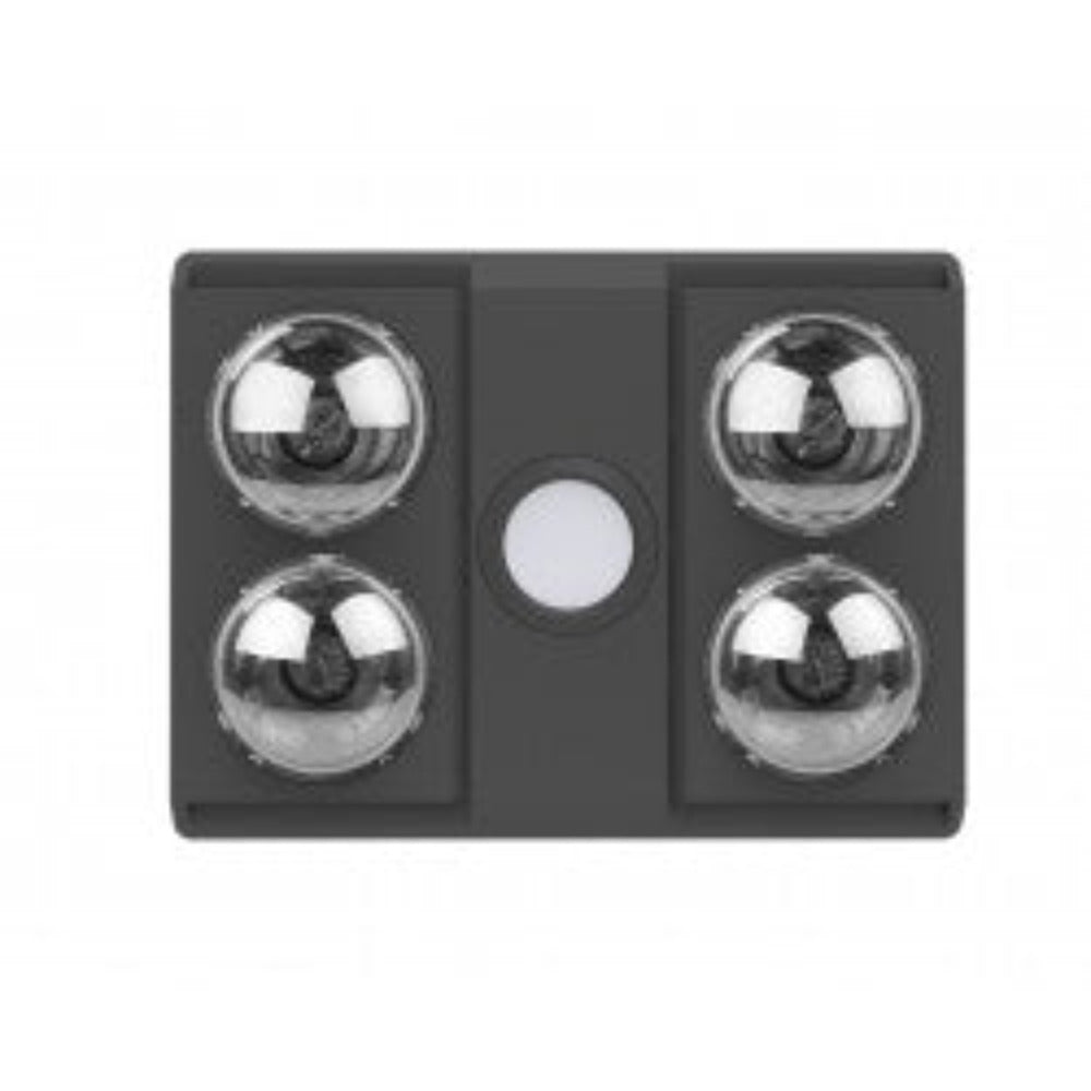 Buy 3 In 1 Bathroom Heaters Australia MANROSE SIERRA 4 Bathroom Heat Exhaust 3 in 1 Black - MR4DXBL