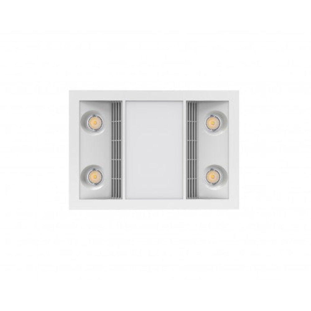 Buy 3 In 1 Bathroom Heaters Australia CAPRI Premium Bathroom Air Extraction 3 in 1 White with LED - MRPQWH