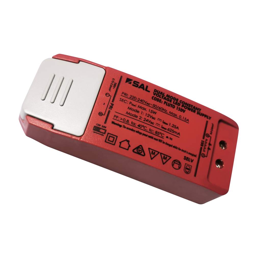 Pluto Constant Voltage Dual Power 12V-24V LED Driver 15W