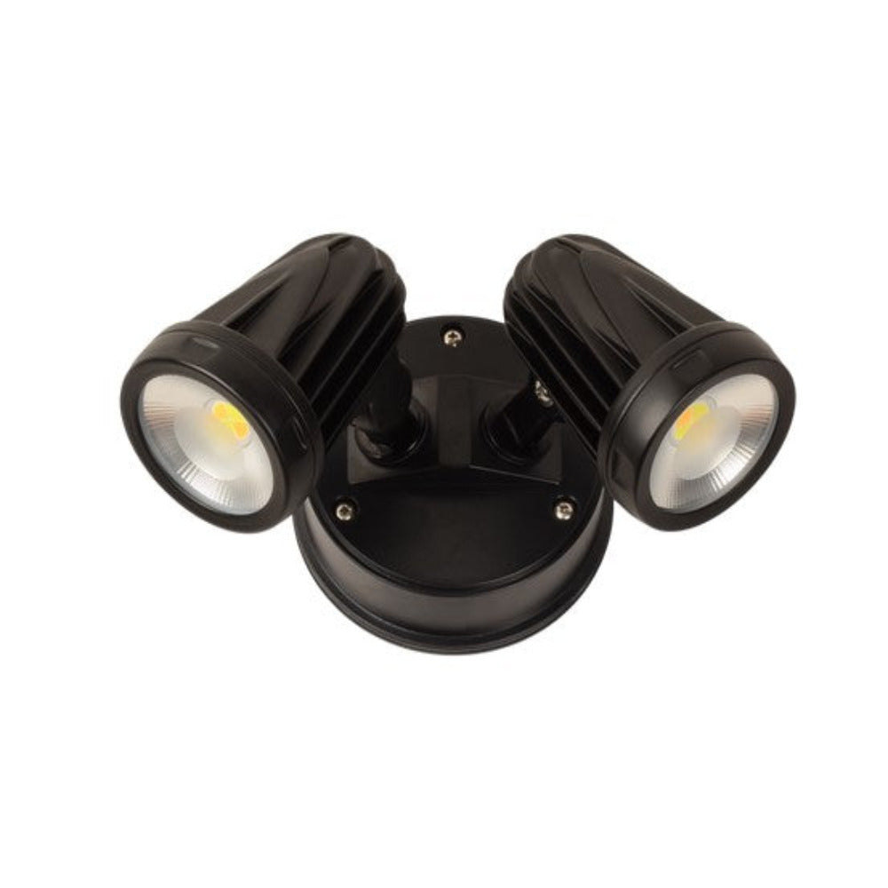 Buy Exterior Spotlights Australia Forte Exterior 2 Spotlight Black Aluminium 3 CCT - TLFO34502B