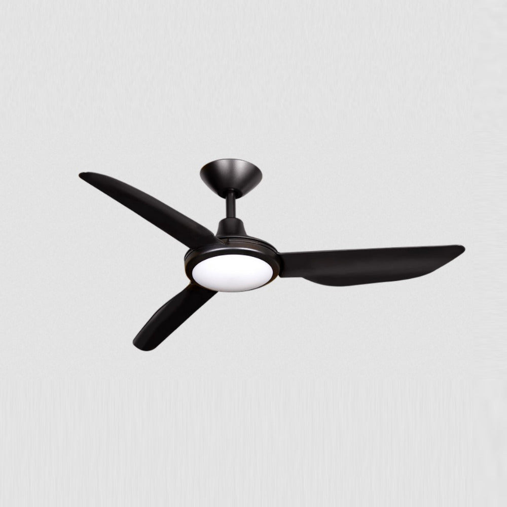 Buy DC Ceiling Fans With Light Australia Polar V2 DC Ceiling Fan 48" Matt Black LED Light Matt Black - P3BL2582