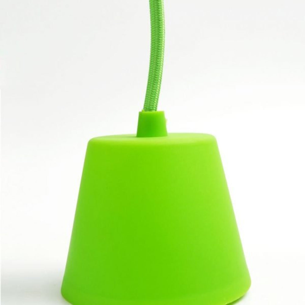 Buy Mini Pendants Australia Polly Silicone Pendant with Fabric Cable - Green Cable - LL002PL011G