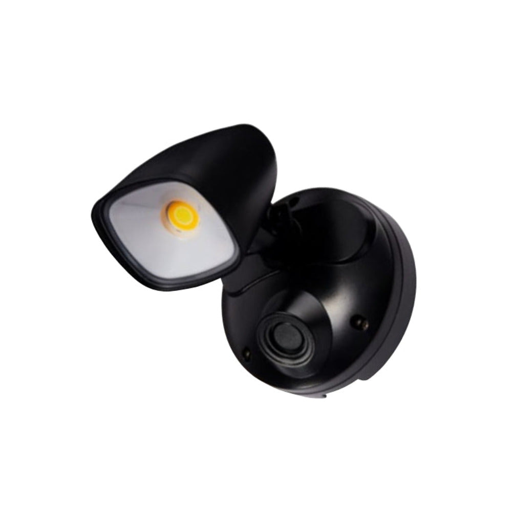Buy Floodlights Australia Ranger Single Spot LED Outdoor Flood Light 12W Tricolour Matt Black - MLXR3451M