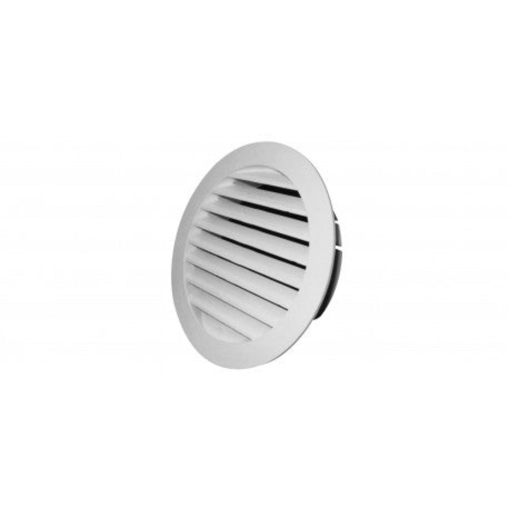 Standard Round Fixed Louvre Grille 100mm White - V100RDG