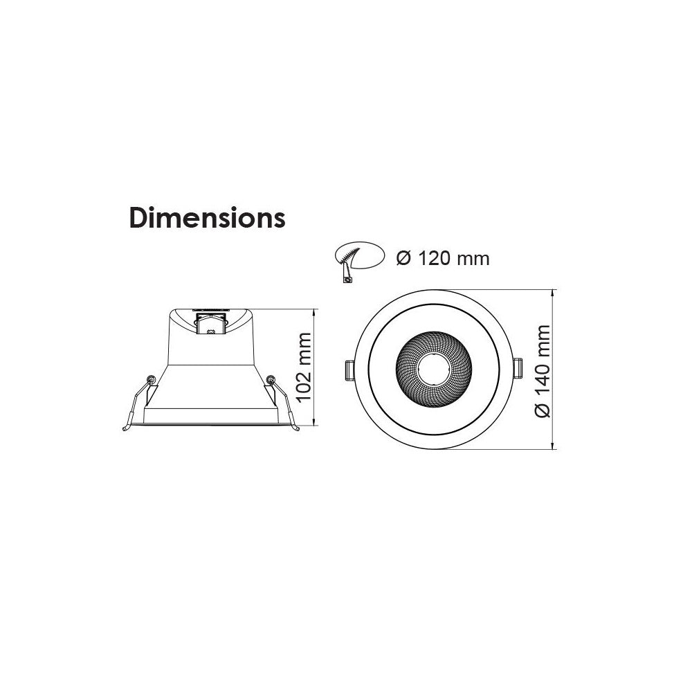 Buy Recessed LED Downlights Australia Coolum Recessed LED Downlight 12W Black TRI Colour - S9069TC/BK
