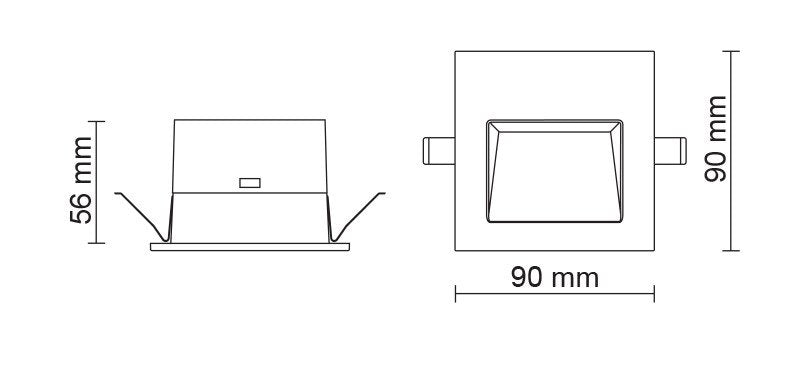 Buy Step Lights Australia AMBIENCE S9312 Recessed LED Step Light White 240V 1.2W 3000K - S9312