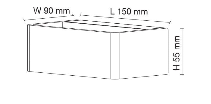 Buy Up / Down Wall Lights Australia LOUNGE II S9328/150TC Architectural Exterior LED Wall Light Black 9W TRI Colour - S9328/150TC/BK