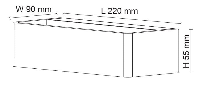 Buy Up / Down Wall Lights Australia LOUNGE II S9328/220TC Architectural Exterior LED Wall Light Black 15W TRI Colour - S9328/220TC/BK