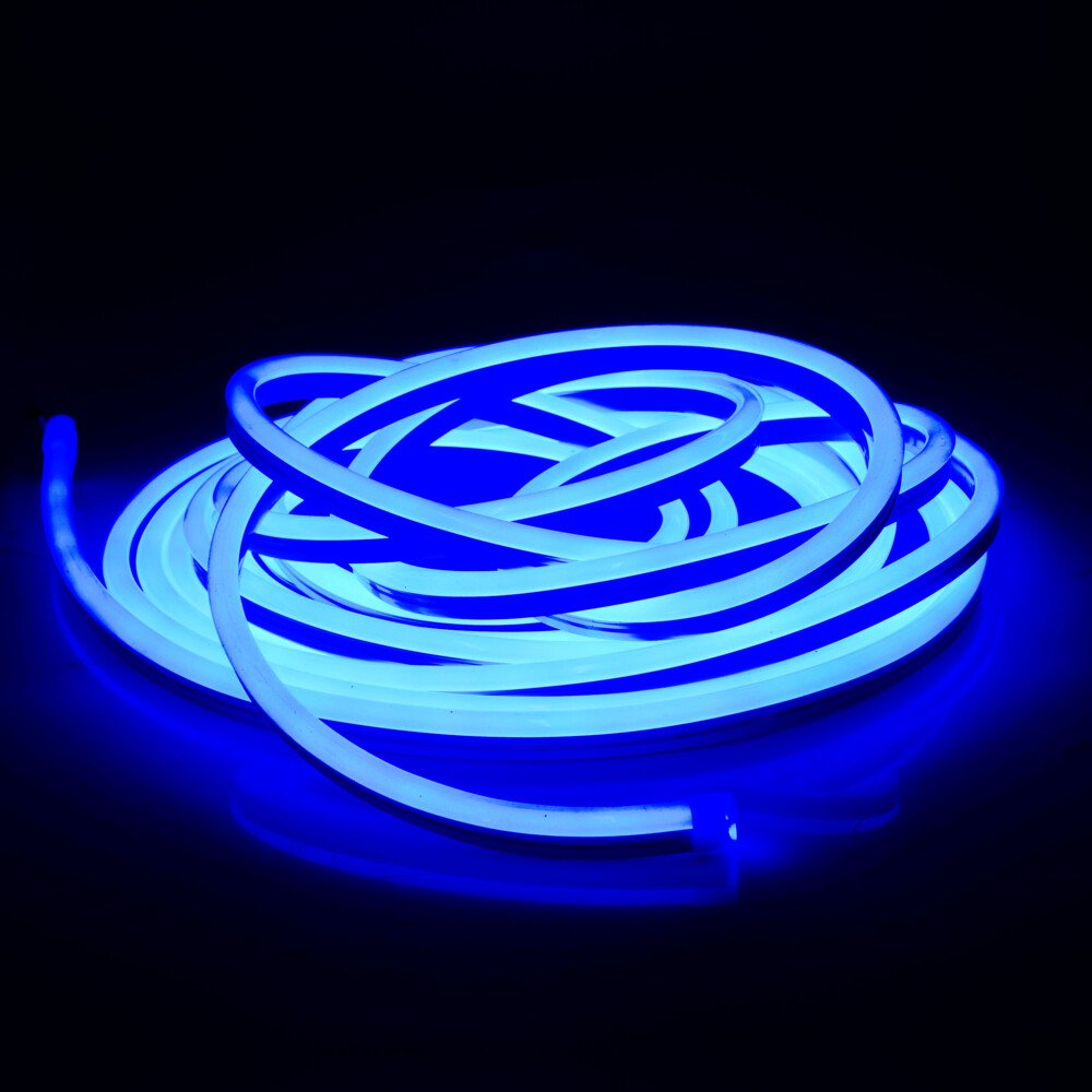 FLN2407 24V 7W Dimmable Flexible Neon Strip Light 10 Meters Blue IP66