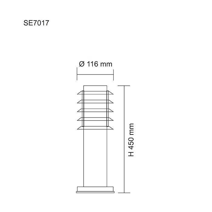 Buy Bollard Lights Australia MURRAY I SE7017 1 Light Bollard Light Black - SE7017 BK