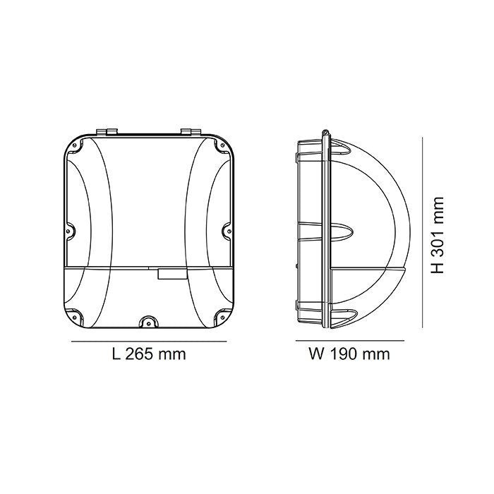 Buy LED Bunker Lights Australia BRONX LED Bunker Light Black 55W 5000K IP65 - SE7089BK