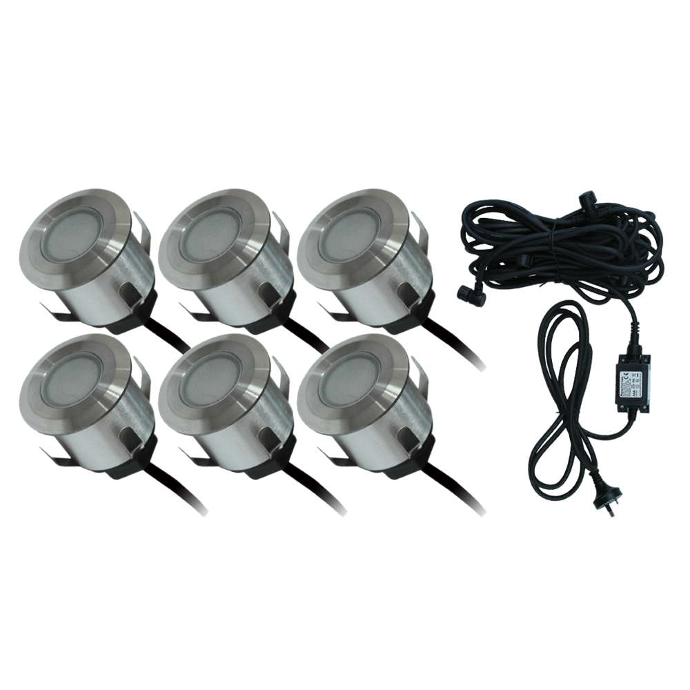Buy Deck Lights Australia HAMPTONS SE8002 LED Deck Light Kit Stainless Steel 3000K IP67 - SE8002WW