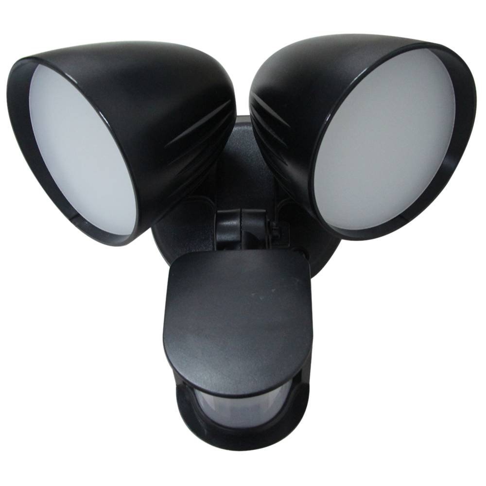 Buy Security Wall Lights Australia STARGEM II SES7060 2 Light LED Floodlight Black 2x10W 5000K IP54 - SES7060NDL/BK