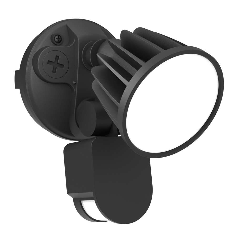 Buy Security Wall Lights Australia STARGEM III SES70801TC 1 Light LED Floodlight Black 15W TRI Colour IP54 With Sensor - SES7080/1TC/BK
