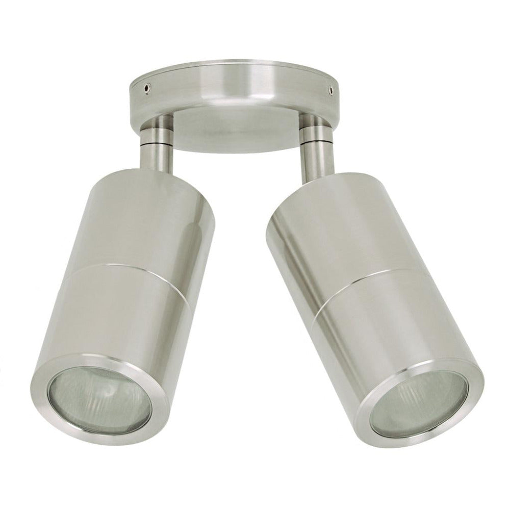 Buy Exterior Spotlights Australia Shadow Exterior Spot 2 Lights Stainless Steel 3CCT - 49060