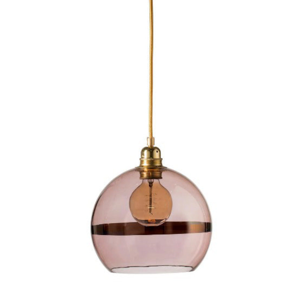 Buy Pendant Lights Australia Rowan Pendant Light W220mm Obsidian Glass Shiny Gold- LA101328