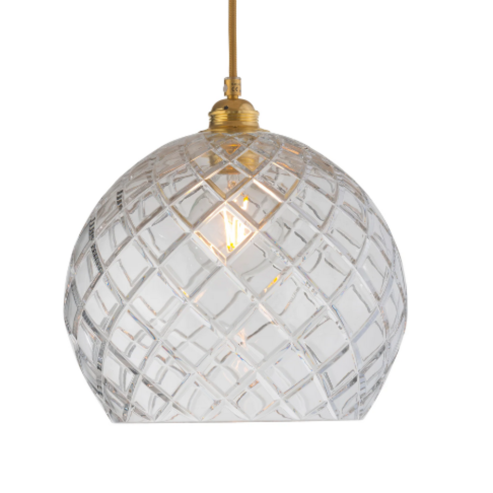 Buy Pendant Lights Australia Rowan Pendant Light W280mm Clear Glass Shiny Gold - LA101530