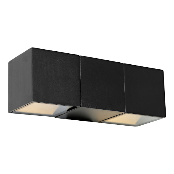 Buy Exterior Wall Lights Australia Solano Exterior Wall 2 Lights Black Metal - SOLA2EBLK