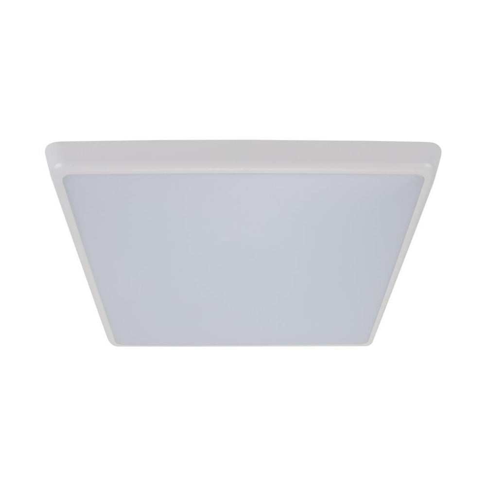 Solar Square LED Oyster Light W400mm White Polycarbonate 3CCT - 20945