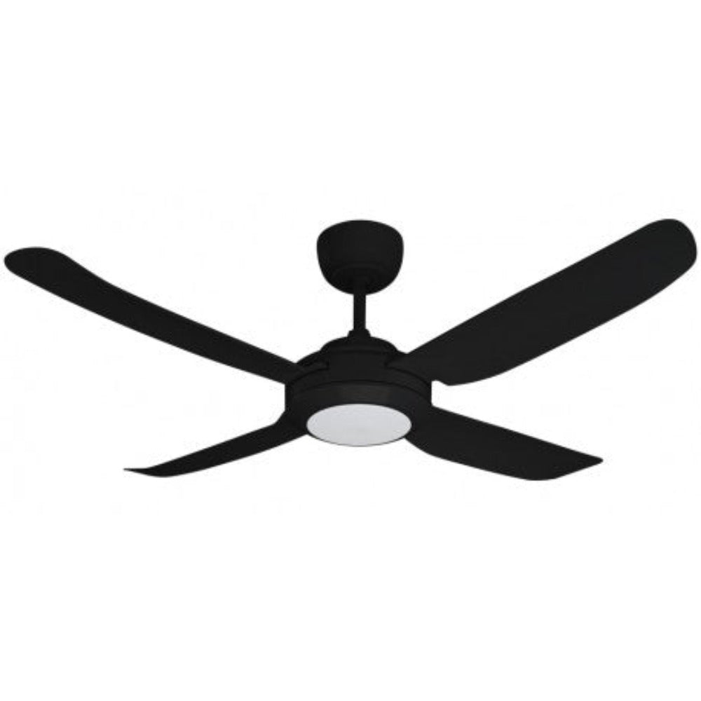 Buy AC Ceiling Fans With Light Australia SPINIKA II AC Ceiling Fan 52" Matte Black with LED - SPIN1304BL-L