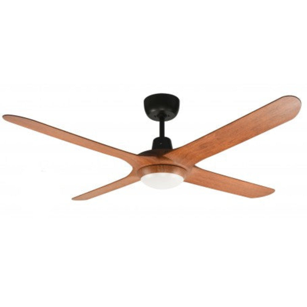 Buy AC Ceiling Fans With Light Australia SPYDA AC Ceiling Fan 50" Teak with LED - SPY1254TK-L