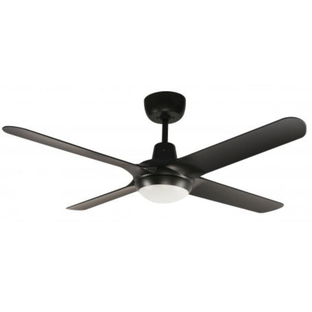 Buy AC Ceiling Fans With Light Australia SPYDA AC Ceiling Fan 56" Matte Black with LED - SPY1424BL-L
