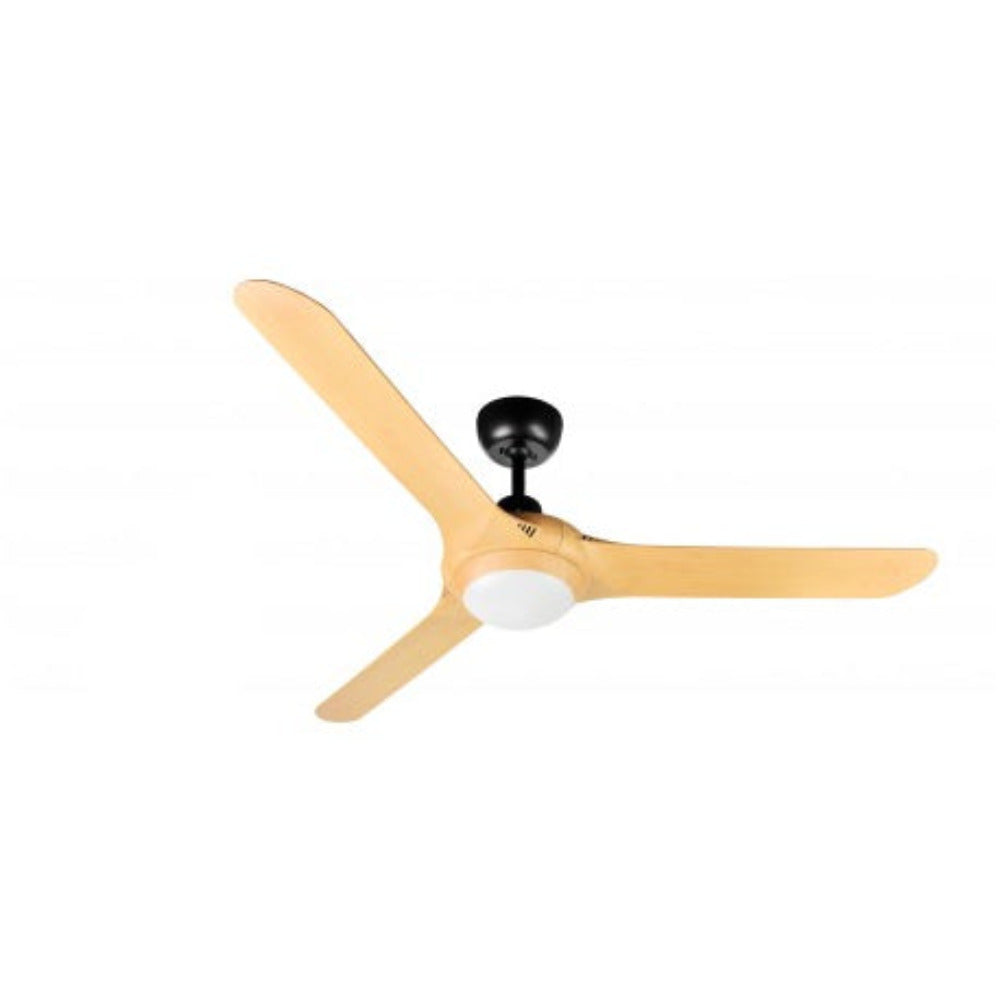 Buy AC Ceiling Fans With Light Australia SPYDA AC Ceiling Fan 56" Bamboo with LED - SPY1423BAM-L