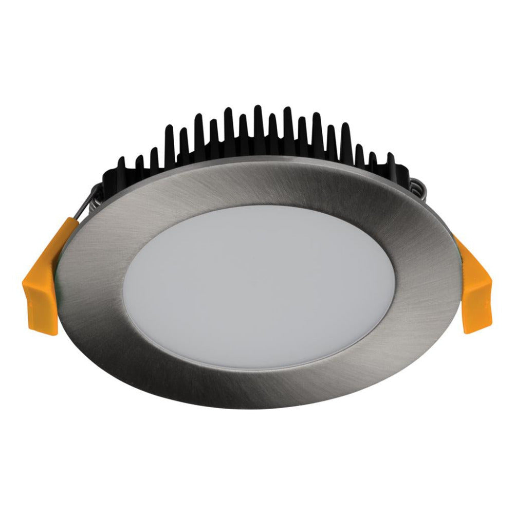 Buy Recessed LED Downlights Australia Tek Recessed LED Downlight 13W Brushed Chrome Aluminium 3CCT / DALI - 21600